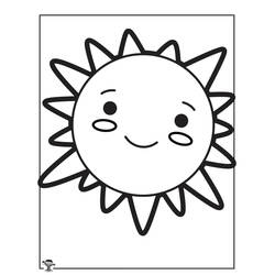 Coloriage Soleil (Nature et saisons) #172437 à imprimer et colorier