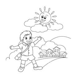 Coloriage Soleil (Nature et saisons) #172445 à imprimer et colorier