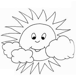 Coloriage Soleil (Nature et saisons) #172447 à imprimer et colorier