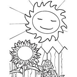 Coloriage Soleil (Nature et saisons) #172471 à imprimer et colorier