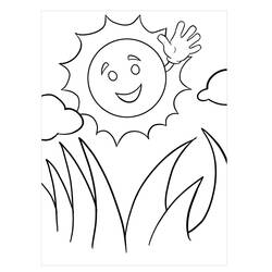 Coloriage Soleil (Nature et saisons) #172473 à imprimer et colorier
