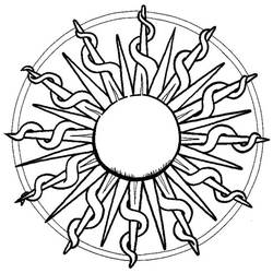 Coloriage Soleil (Nature et saisons) #172476 à imprimer et colorier