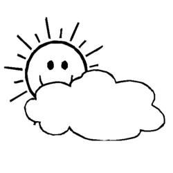 Dessin à colorier: Soleil et Nuage (Nature et saisons) #156167 - Coloriages à Imprimer Gratuits