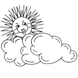 Dessin à colorier: Soleil et Nuage (Nature et saisons) #156170 - Coloriages à Imprimer Gratuits