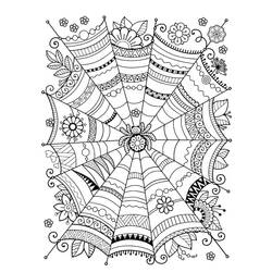 Dessin à colorier: Toile d’Araignée (Nature et saisons) #204205 - Coloriages à Imprimer Gratuits