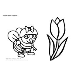 Dessin à colorier: Tulipe (Nature et saisons) #161620 - Coloriages à Imprimer Gratuits