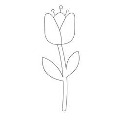 Coloriage Tulipe (Nature et saisons) #161637 à imprimer et colorier