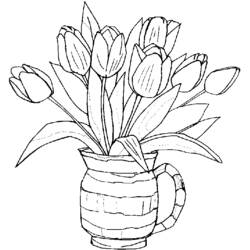 Dessin à colorier: Tulipe (Nature et saisons) #161653 - Coloriages à Imprimer Gratuits
