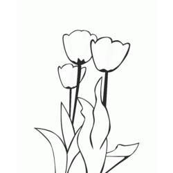 Dessin à colorier: Tulipe (Nature et saisons) #161707 - Coloriages à Imprimer Gratuits