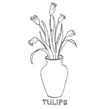 Coloriage Tulipe (Nature et saisons) #161752 à imprimer et colorier