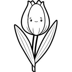 Coloriage Tulipe (Nature et saisons) #174124 à imprimer et colorier