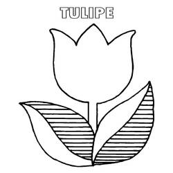 Coloriage Tulipe (Nature et saisons) #174130 à imprimer et colorier