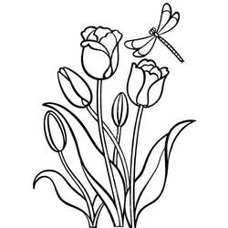 Coloriage Tulipe (Nature et saisons) #174133 à imprimer et colorier