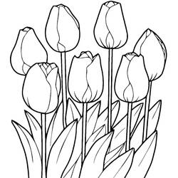 Coloriage Tulipe (Nature et saisons) #174136 à imprimer et colorier