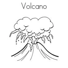 Dessin à colorier: Volcan (Nature et saisons) #166568 - Coloriages à Imprimer Gratuits