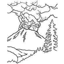 Dessin à colorier: Volcan (Nature et saisons) #166570 - Coloriages à Imprimer Gratuits