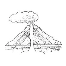 Dessin à colorier: Volcan (Nature et saisons) #166571 - Coloriages à Imprimer Gratuits