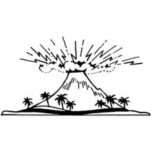 Dessin à colorier: Volcan (Nature et saisons) #166576 - Coloriages à Imprimer Gratuits