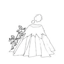 Dessin à colorier: Volcan (Nature et saisons) #166580 - Coloriages à Imprimer Gratuits