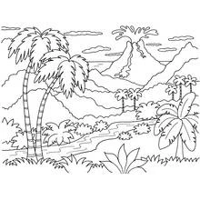 Dessin à colorier: Volcan (Nature et saisons) #166599 - Coloriages à Imprimer Gratuits