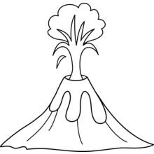 Dessin à colorier: Volcan (Nature et saisons) #166605 - Coloriages à Imprimer Gratuits