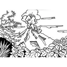 Dessin à colorier: Volcan (Nature et saisons) #166610 - Coloriages à Imprimer Gratuits