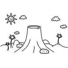 Dessin à colorier: Volcan (Nature et saisons) #166612 - Coloriages à Imprimer Gratuits