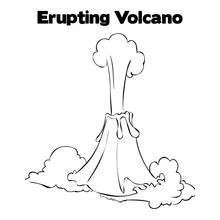 Dessin à colorier: Volcan (Nature et saisons) #166616 - Coloriages à Imprimer Gratuits