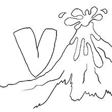 Dessin à colorier: Volcan (Nature et saisons) #166618 - Coloriages à Imprimer Gratuits