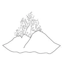 Dessin à colorier: Volcan (Nature et saisons) #166637 - Coloriages à Imprimer Gratuits