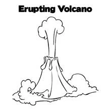 Dessin à colorier: Volcan (Nature et saisons) #166651 - Coloriages à Imprimer Gratuits
