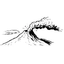 Dessin à colorier: Volcan (Nature et saisons) #166655 - Coloriages à Imprimer Gratuits