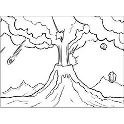 Dessin à colorier: Volcan (Nature et saisons) #178081 - Coloriages à Imprimer Gratuits