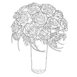 Dessin à colorier: Bouquet de fleurs (Nature) #160732 - Coloriages à imprimer