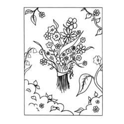 Dessin à colorier: Bouquet de fleurs (Nature) #160827 - Coloriages à Imprimer Gratuits