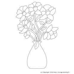 Dessin à colorier: Bouquet de fleurs (Nature) #160839 - Coloriages à imprimer
