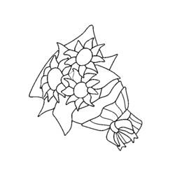 Dessin à colorier: Bouquet de fleurs (Nature) #160854 - Coloriages à Imprimer Gratuits