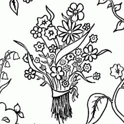 Dessin à colorier: Bouquet de fleurs (Nature) #160856 - Coloriages à Imprimer Gratuits