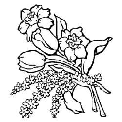 Dessin à colorier: Bouquet de fleurs (Nature) #160882 - Coloriages à Imprimer Gratuits