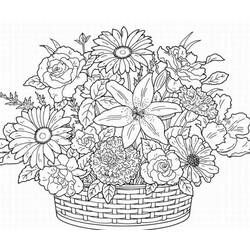 Dessin à colorier: Bouquet de fleurs (Nature) #161017 - Coloriages à imprimer