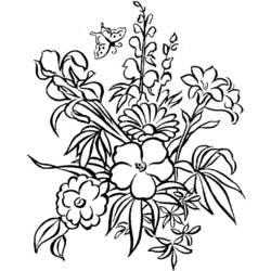 Dessin à colorier: Bouquet de fleurs (Nature) #161028 - Coloriages à Imprimer Gratuits
