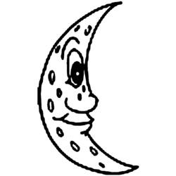 Dessin à colorier: Croissant de Lune (Nature) #162652 - Coloriages à imprimer