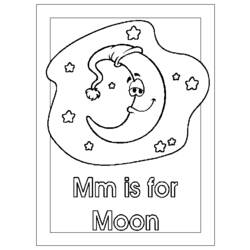 Dessin à colorier: Lune (Nature) #155774 - Coloriages à Imprimer Gratuits