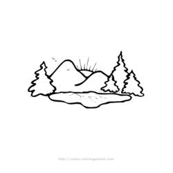 Dessin à colorier: Montagne (Nature) #156515 - Coloriages à imprimer