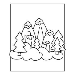 Dessin à colorier: Montagne (Nature) #156714 - Coloriages à imprimer