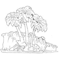 Dessin à colorier: Palmier (Nature) #161126 - Coloriages à imprimer