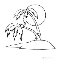 Dessin à colorier: Palmier (Nature) #161182 - Coloriages à imprimer