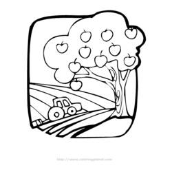 Dessin à colorier: Pommier (Nature) #163750 - Coloriages à Imprimer Gratuits