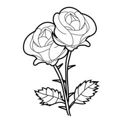 Dessin à colorier: Roses (Nature) #161890 - Coloriages à imprimer