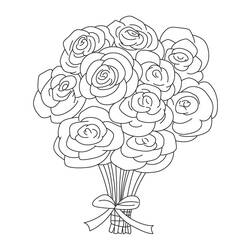 Dessin à colorier: Roses (Nature) #161892 - Coloriages à imprimer